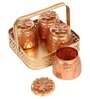 Basket With 4 Metal Jars
