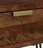 Basse Mango Wood Bedside Table In Rustic Teak Finish