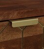 Basse Mango Wood Bedside Table In Rustic Teak Finish