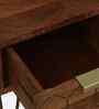 Basse Mango Wood Bedside Table In Rustic Teak Finish