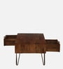 Basse Mango Wood Coffee Table In Rustic Teak Finish With Drawers