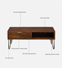 Basse Mango Wood Coffee Table In Rustic Teak Finish With Drawers