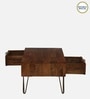 Basse Mango Wood Coffee Table In Rustic Teak Finish With Drawers
