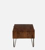 Basse Mango Wood Coffee Table In Rustic Teak Finish With Drawers