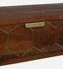 Basse Mango Wood Coffee Table In Rustic Teak Finish With Drawers