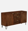 Basse Mango Wood Sideboard In Rustic Teak Finish With Drawers