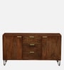 Basse Mango Wood Sideboard In Rustic Teak Finish With Drawers