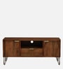 Basse Mango Wood TV Unit In Rustic Teak Finish With Drawer