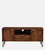 Basse Mango Wood TV Unit In Rustic Teak Finish With Drawer