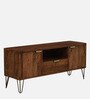 Basse Mango Wood TV Unit In Rustic Teak Finish With Drawer