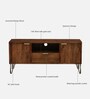Basse Mango Wood TV Unit In Rustic Teak Finish With Drawer