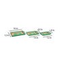 Basti Green (Set of 3) MDF Serving Tray