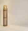 Bastian Wooden Floor Lamp with Jute Shade & Brown Base
