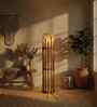 Bastian Wooden Floor Lamp with Jute Shade & Brown Base