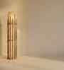 Bastian Wooden Floor Lamp with Jute Shade & Brown Base