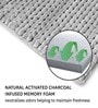 Silver Memory Foam  17x25 Inch Bath Mat