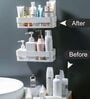 Self Adhesive Bathroom Wall Shelf Organizer with Rack