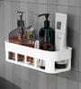 Self Adhesive Bathroom Wall Shelf Organizer with Rack