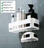 Self Adhesive Bathroom Wall Shelf Organizer with Rack