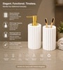 White Plastic Bathroom Accessories Set Of 2