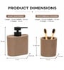 Brown Plastic Bathroom Accessories Set Of 2