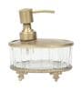Bathtub Bliss Soap Dispenser Glass & Antique Brass