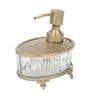 Bathtub Bliss Soap Dispenser Glass & Antique Brass