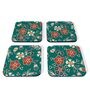 Batik Emerald (Set of 4) Engineered Wood Coaster