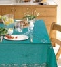 Battenburg Hunter Green Ethnic motif (52 x 70) PVC- 4 Seater Table Cloth