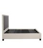 Bautista King Size Bed in Light Grey Colour