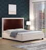 Bautista King Size Bed in Light Grey Colour