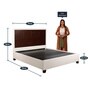 Bautista King Size Bed in Light Grey Colour