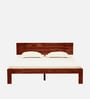 Bavaria Sheesham Wood Queen Size Bed In Scratch Resistant Honey Oak
