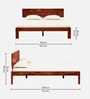 Bavaria Sheesham Wood Queen Size Bed In Scratch Resistant Honey Oak