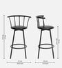 Bayern Metal Bar Stool In Black Colour