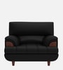 Bayflow Leatherette 1 Seater Sofa In Black Colour