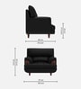 Bayflow Leatherette 1 Seater Sofa In Black Colour