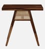 Bayuex Sheesham Wood 2 Seater Cafe Table Set In Rustic Teak Finish