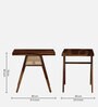 Bayuex Sheesham Wood 2 Seater Cafe Table Set In Rustic Teak Finish