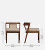 Bayuex Sheesham Wood 2 Seater Cafe Table Set In Rustic Teak Finish