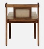Bayuex Sheesham Wood 2 Seater Cafe Table Set In Rustic Teak Finish