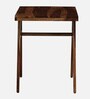 Bayuex Sheesham Wood 2 Seater Cafe Table Set In Rustic Teak Finish
