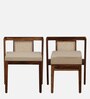 Bayuex Sheesham Wood 2 Seater Cafe Table Set In Rustic Teak Finish