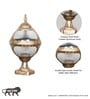 Bayview Single Light Outdoor Pedestal Gate Light In Antique Gold Finish