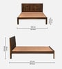 Bayyone Sheesham Wood Queen Size Bed In Provincial Teak Finish
