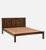 Bayyone Sheesham Wood Queen Size Bed In Provincial Teak Finish