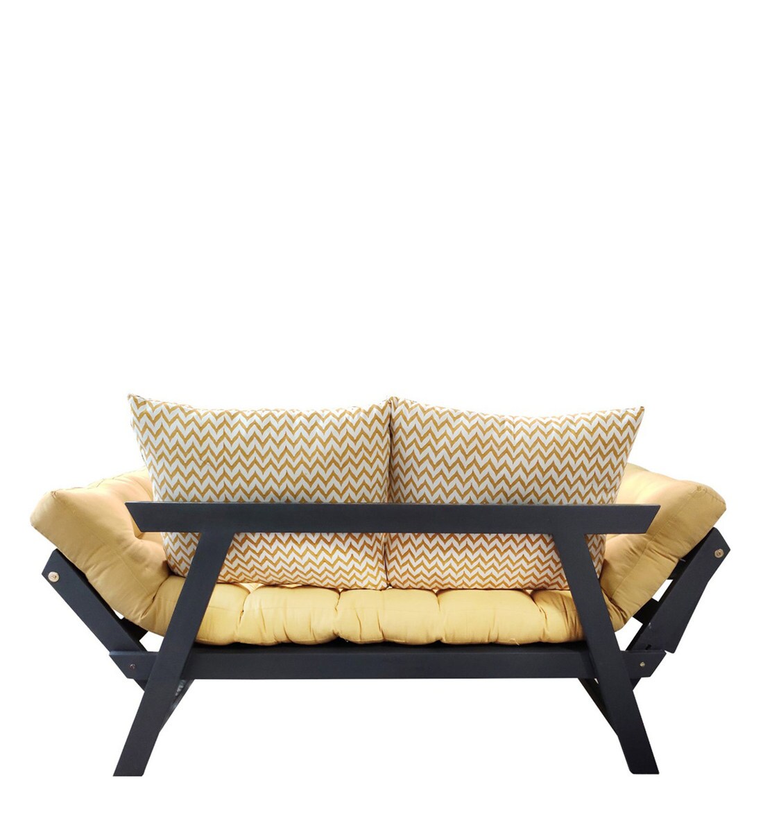 Buy Beat Double Futon with Mattress in Ochre Colour by ARRA Online