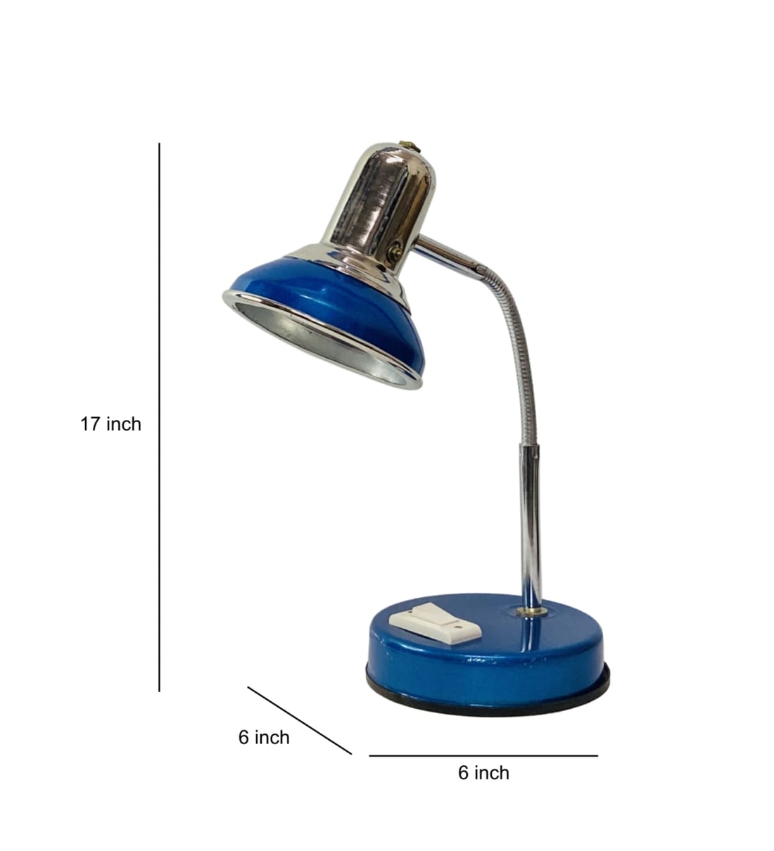 Buy Beautiful Blue Chrome Metal Study Lamp at 58% OFF by
