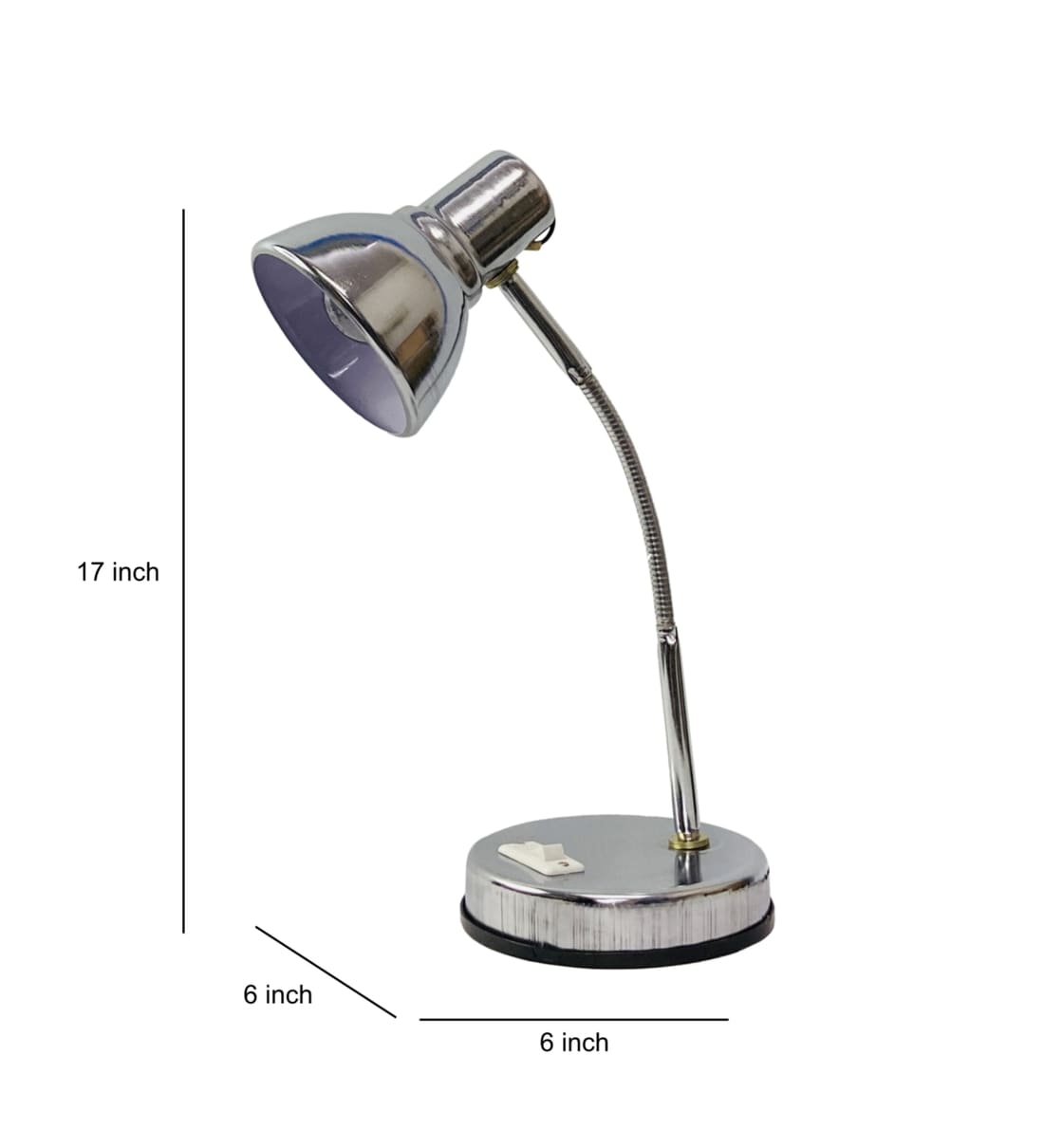 Beautiful Chrome Metal Study Lamp