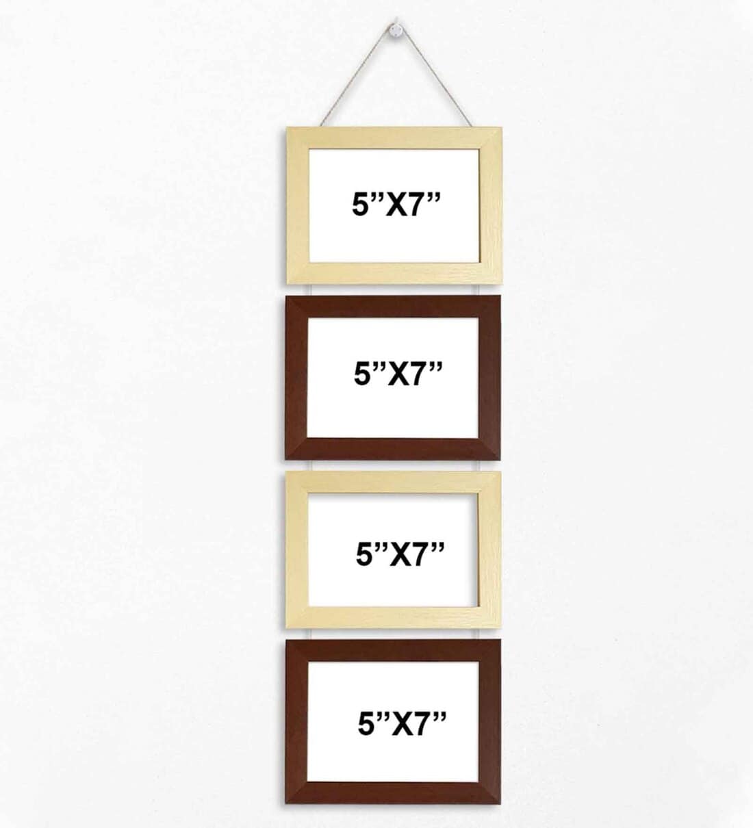 Buy Beige & Brown Sythetic Wood Wall Hanging Clip Photo Frame by Art
